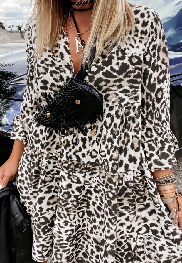 Šaty s leopardím vzorom s volánmi World