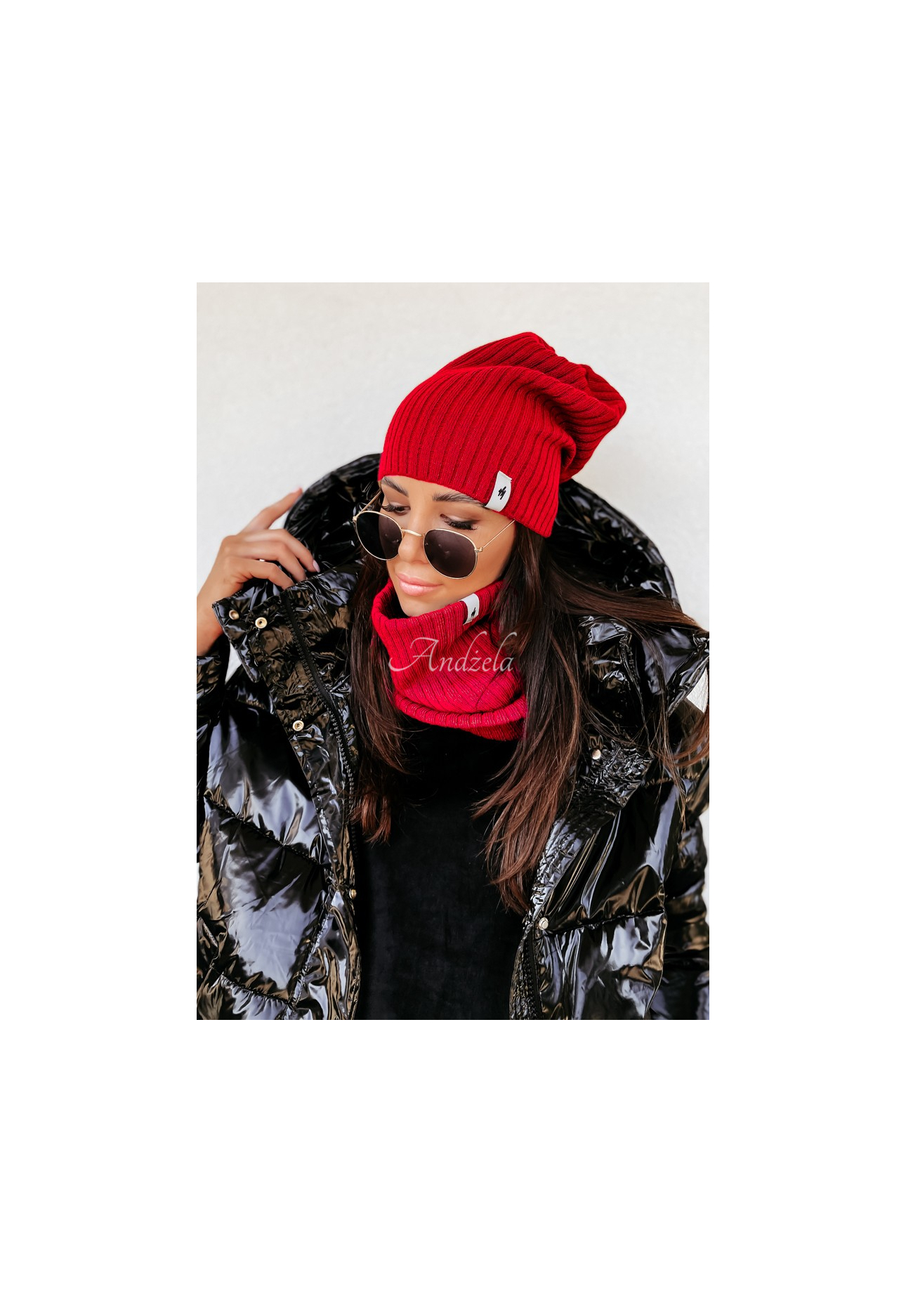 Rebrovaný komín Line červený