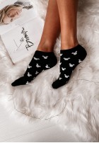 Krátke ponožky so vzormi Mouse Čierne