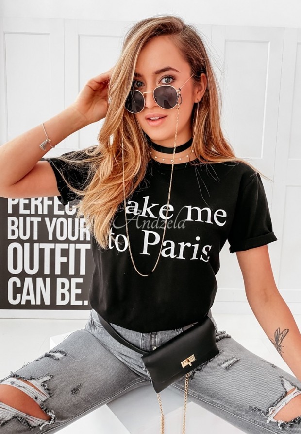 Tričko Take Me To Paris Black