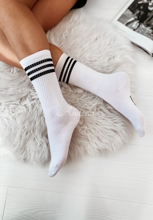 Dlhé ponožky Crazy Long biele