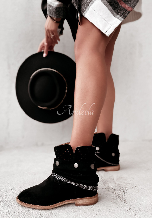 Topánky Tenso Ażur Black