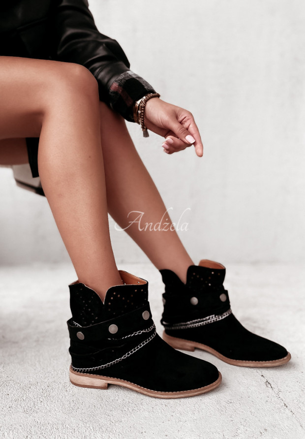 Topánky Tenso Ażur Black