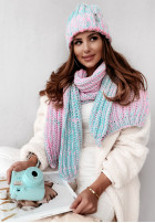 Šál  Snowflake Mint&Pink