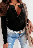 Prążkowana bluzka Katelyn czarna