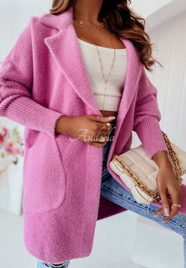 Kabát alpaka oversize Royal ružový