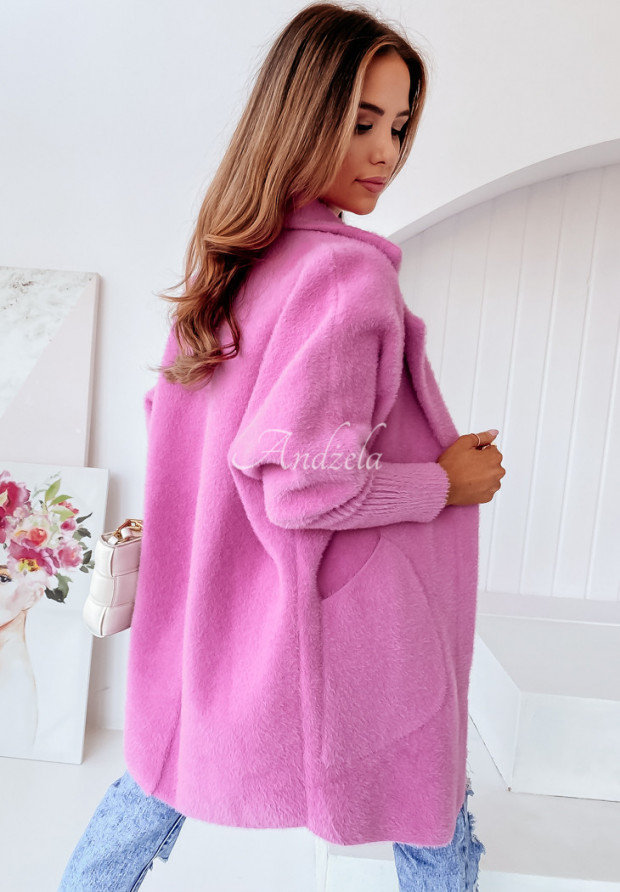 Kabát alpaka oversize Royal ružový