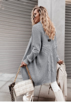 Sweter Kardigan Warkocz Grey