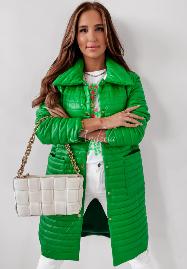 Prešívaný kabát Cocomore Ruben zelený