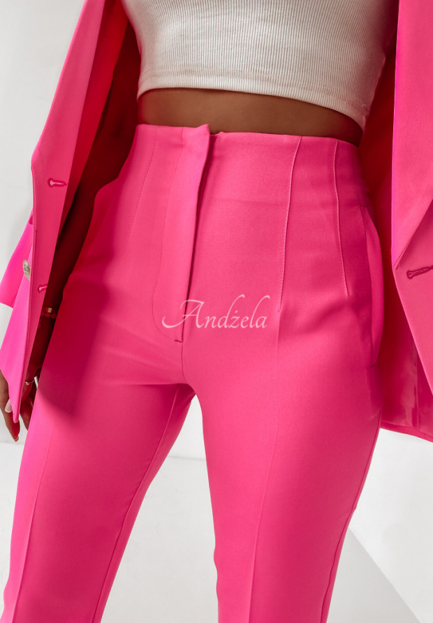 Elegantné nohavice Marshall neónový ružový