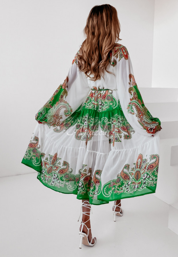 Vzorované šaty midi Tarandes zelená