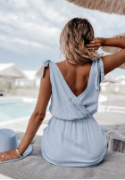Sukienka na wiązanych ramiączkach Estacada błękitna