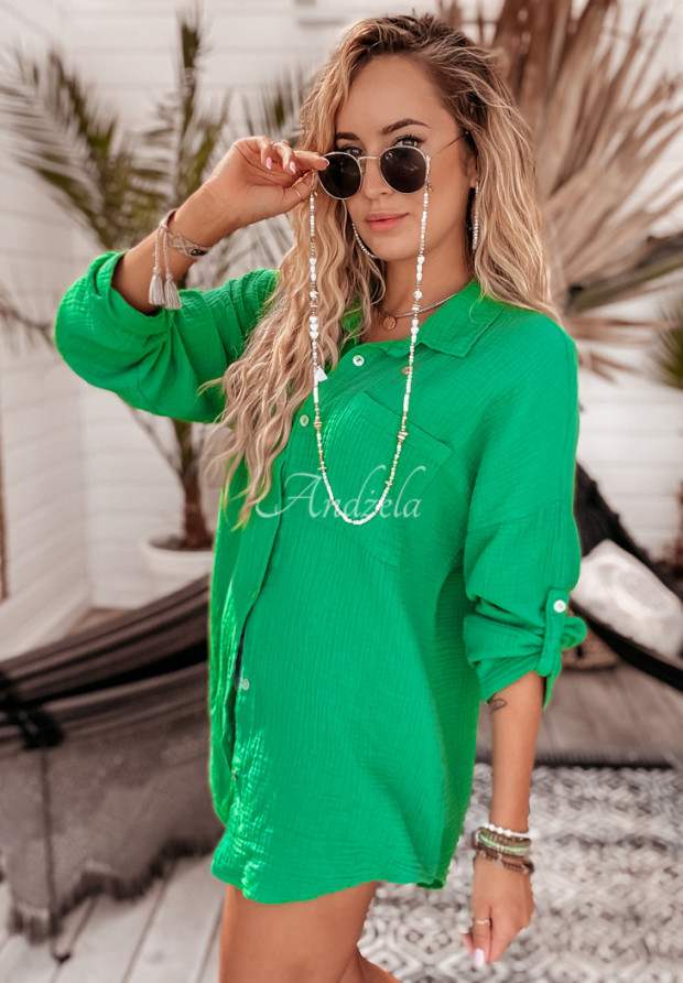 Mušelínová košeľa Elisabetta zelená
