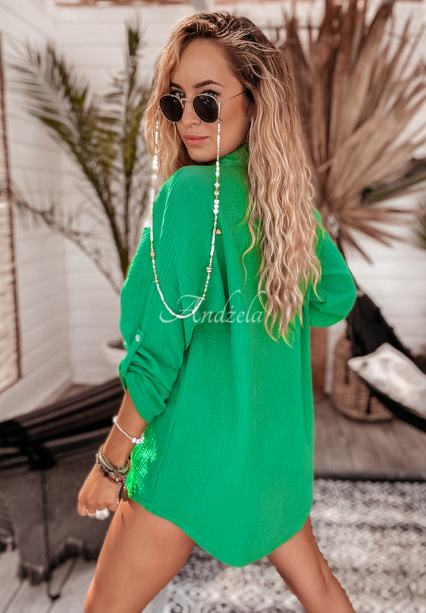 Mušelínová košeľa Elisabetta zelená