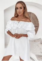 Muślinowa sukienka tunika Sanchez biała