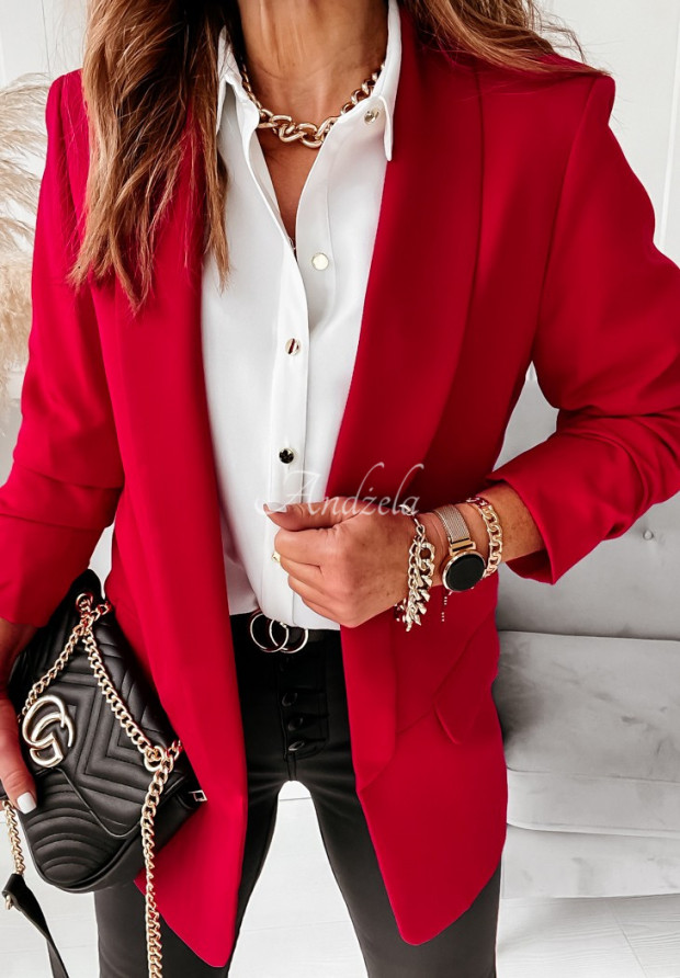 Klasické sako Premium červená