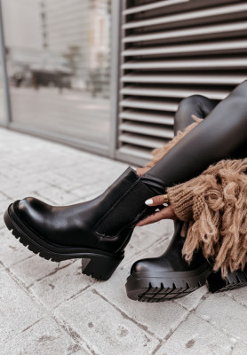 Členkové topánky z imitácie kože Meryl čierne