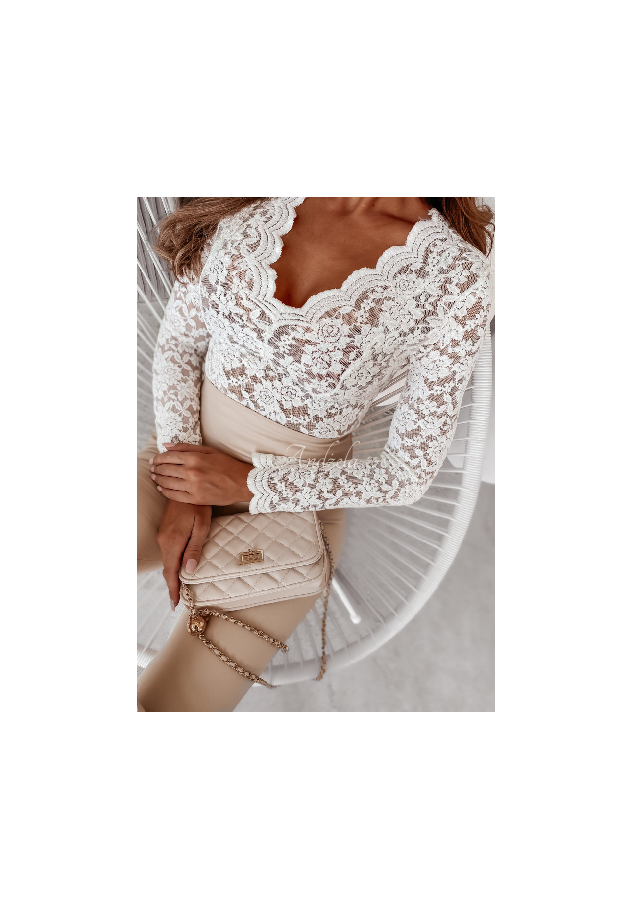 Čipkovaná blúzka Rosalia Biela