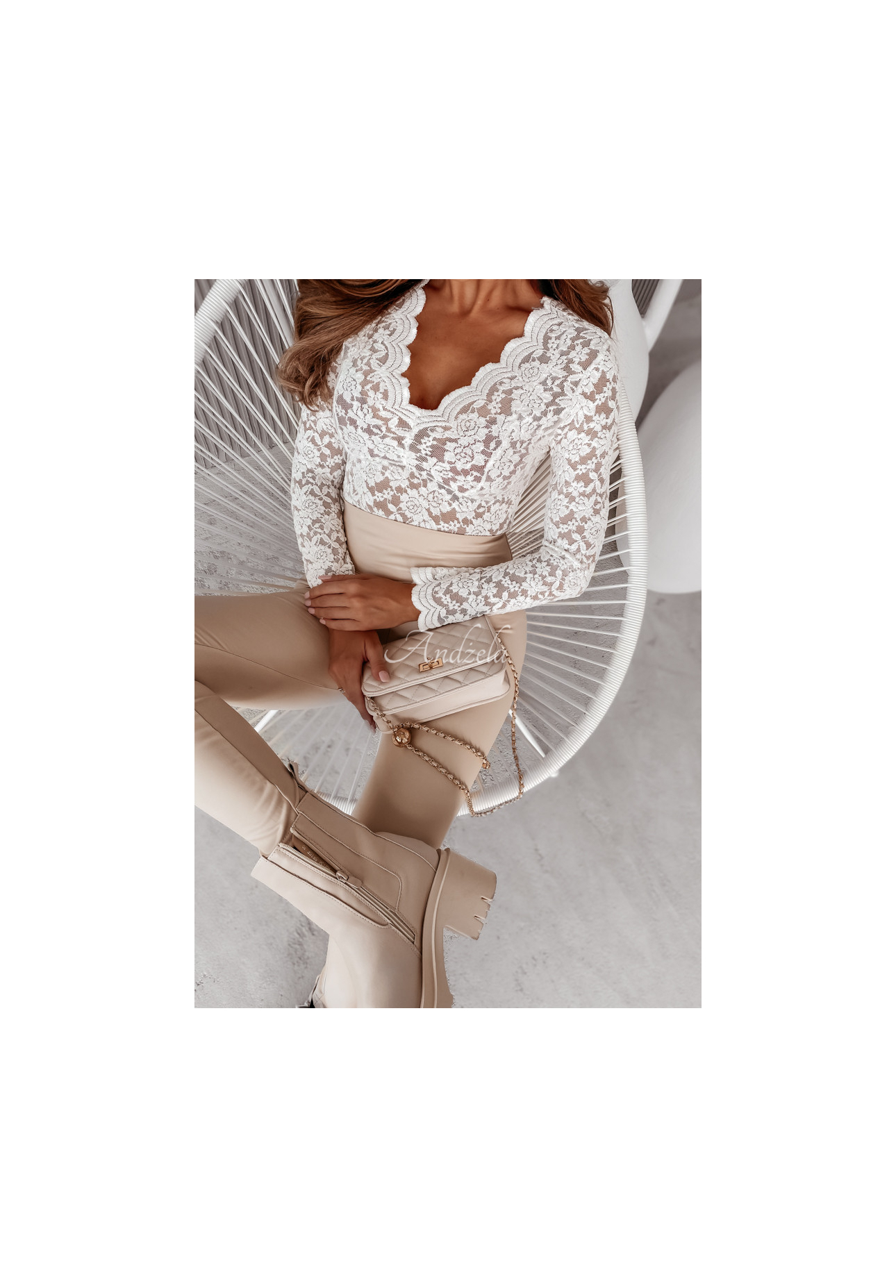 Čipkovaná blúzka Rosalia Biela