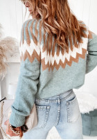 Vzorovaný sweter Marea modrý