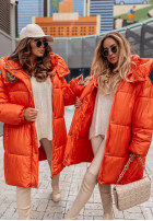 Dlhá páperová bunda oversize Winterset oranžová