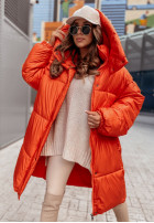 Dlhá páperová bunda oversize Winterset oranžová