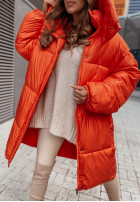 Dlhá páperová bunda oversize Winterset oranžová