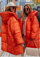 Dlhá páperová bunda oversize Winterset oranžová