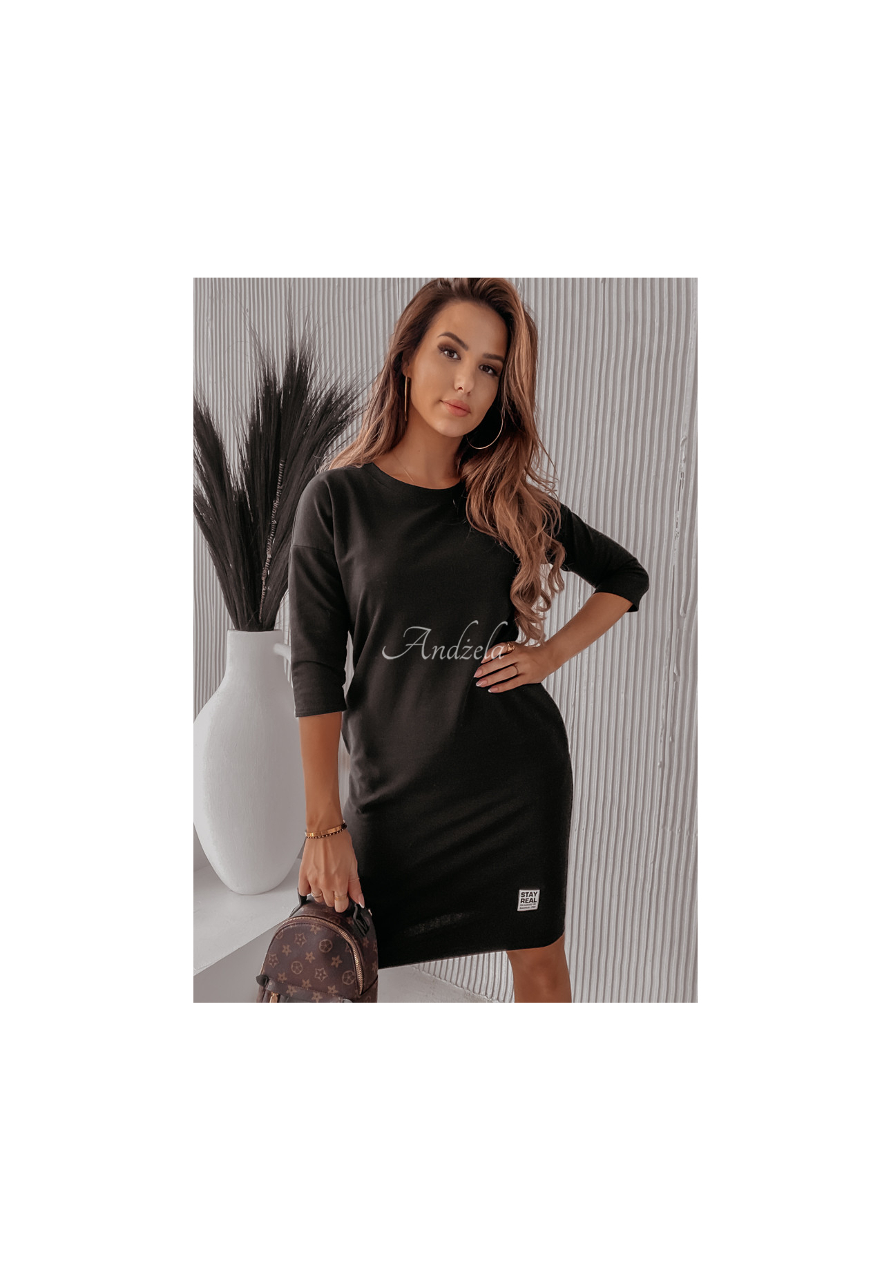 Šaty Tunika s vreckami Stay Real čierna