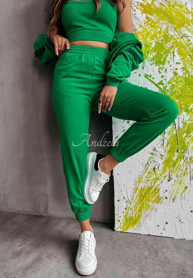 Teplákové nohavice Comfy zelené