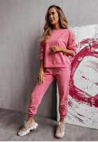 Teplákové nohavice Comfy ružové