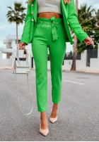 Eleganckie Nohavice z paskiem Be Authentic zelené