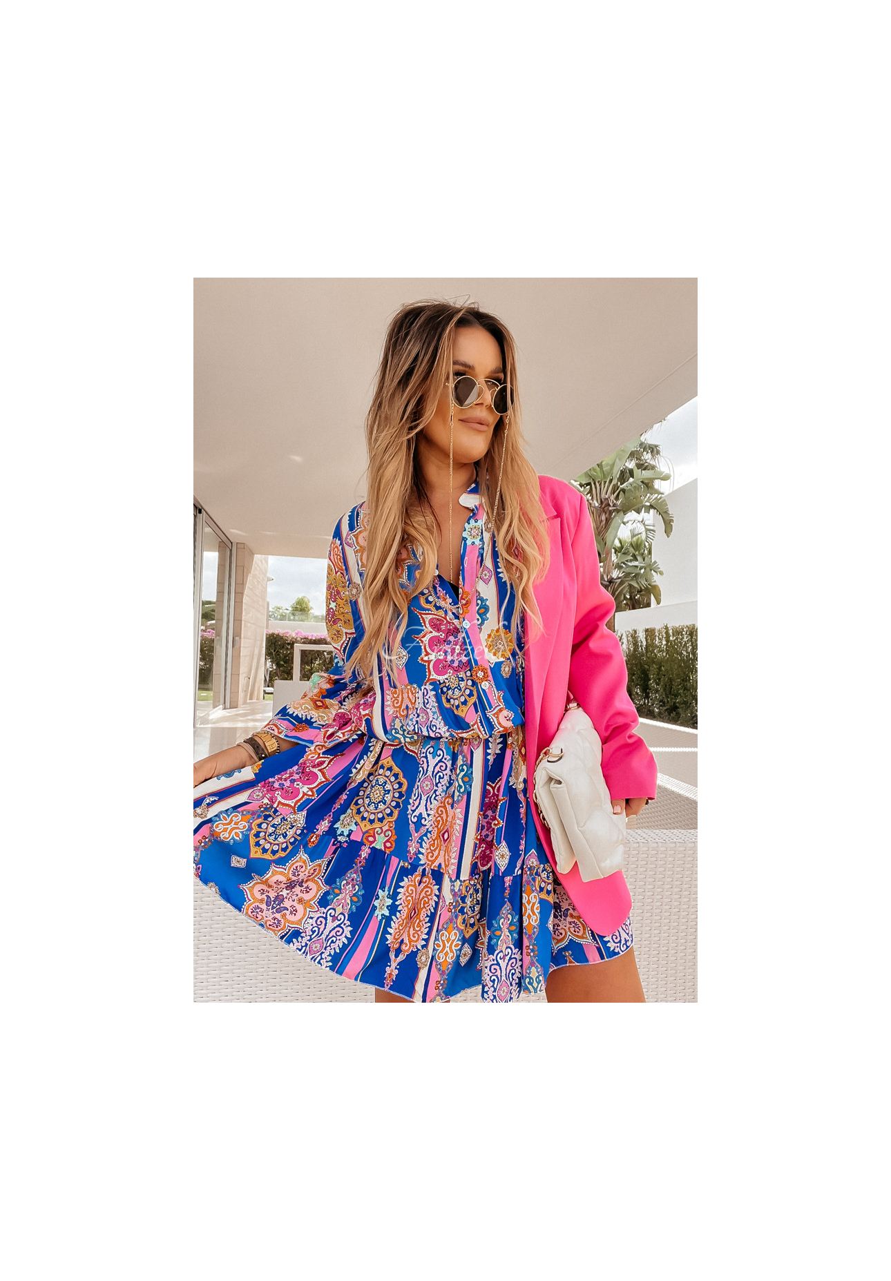 Vzorované šaty Magnala Sierra modrá