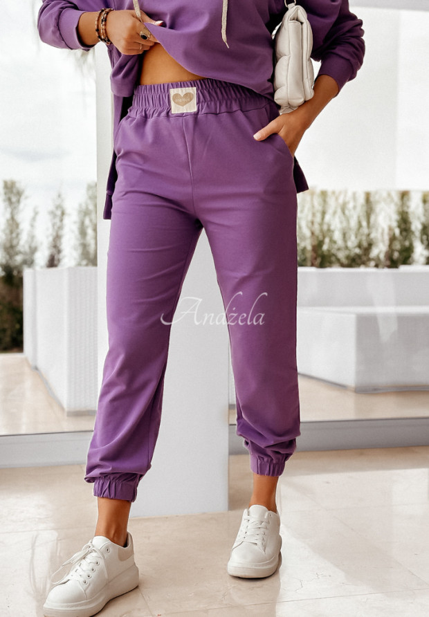 Teplákové nohavice One Lover fialové