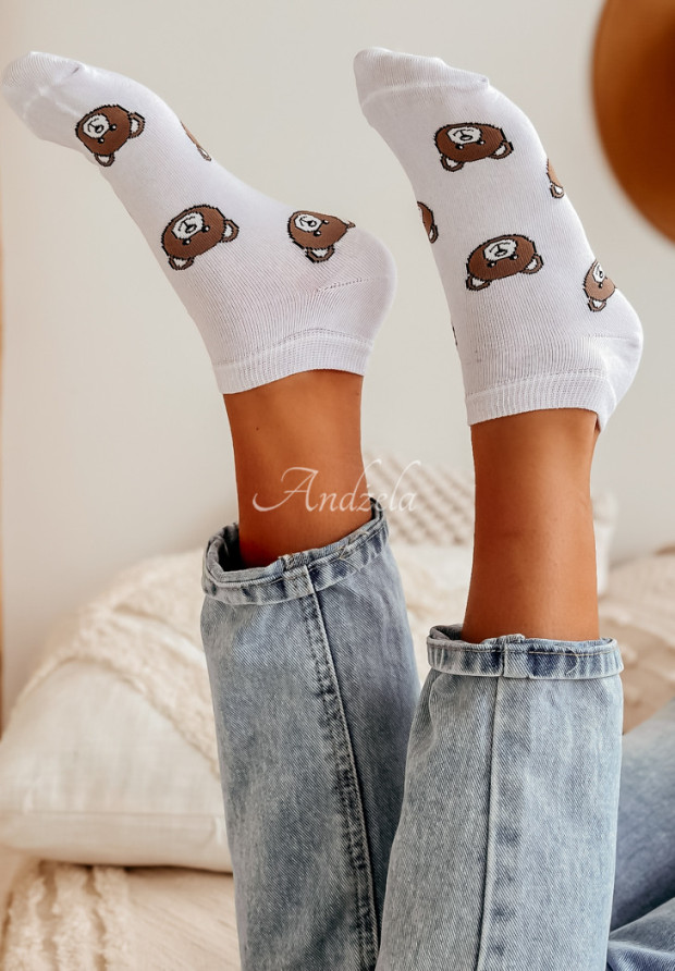 Ponožky s medvedíkmi Bears biele