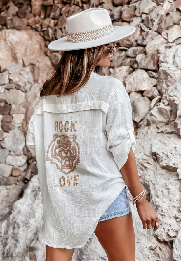 Mušelínová košeľa Rock&Love Biela