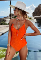 Marszczony kostium kąpielowy jednoczęściowy Vitamin Sea oranžový