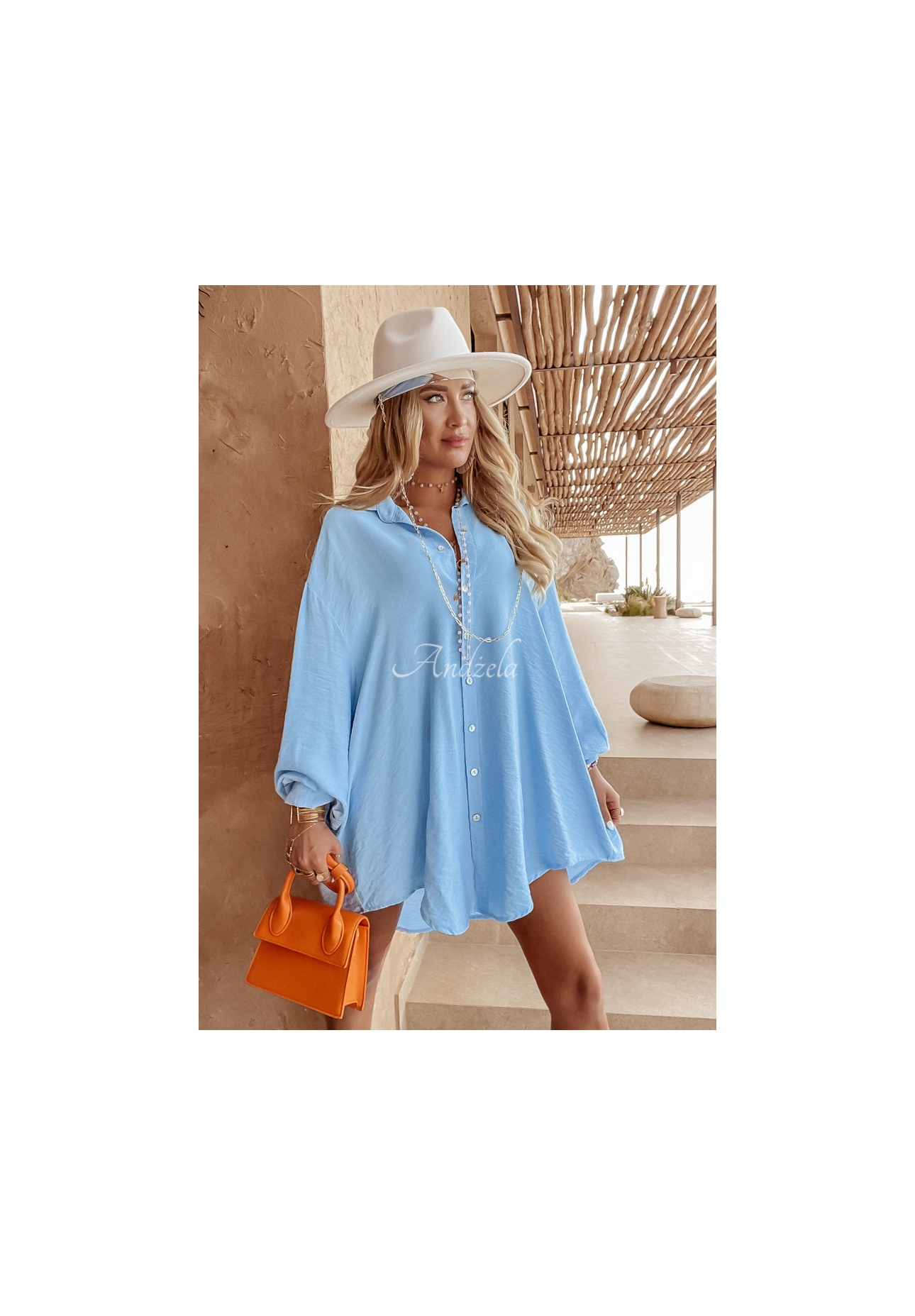 Košeľa s ozdobnou aplukáciou Eye See You blankytná