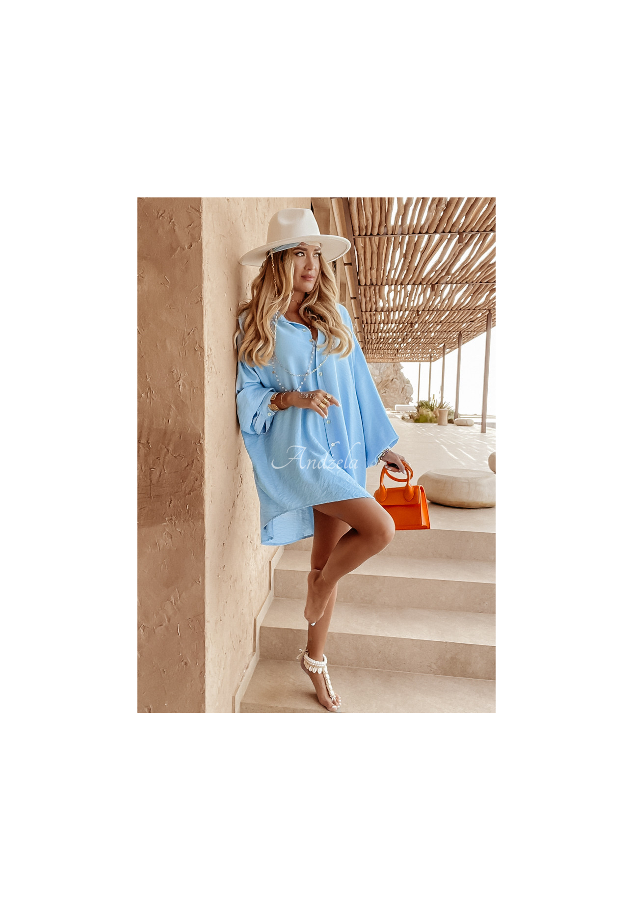 Košeľa s ozdobnou aplukáciou Eye See You blankytná