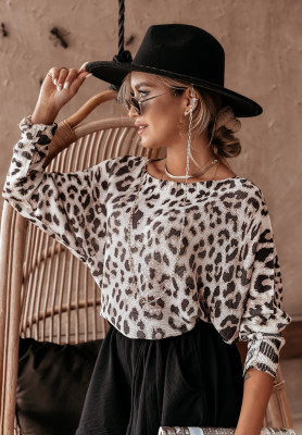 Ľahký sveter Wild Thing s leopardím vzorom