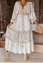 Zdobiona Šaty boho Little Bit Of Summer ecru