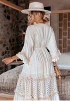 Zdobiona Šaty boho Little Bit Of Summer ecru