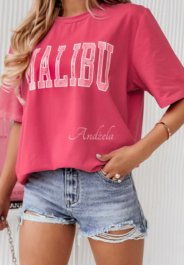 Tričko s potlačou Malibu ružový