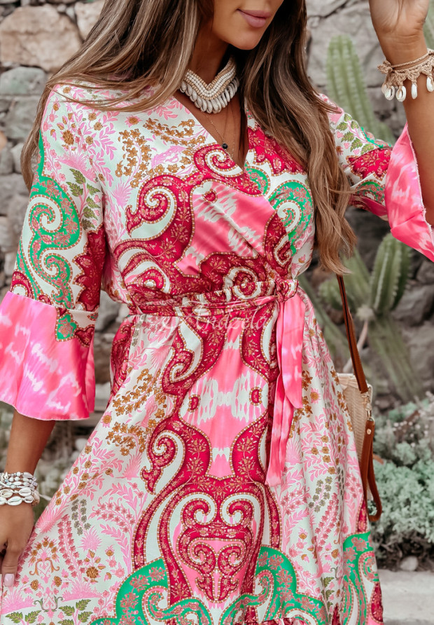 Vzorované šaty Sierra Blanca ružová