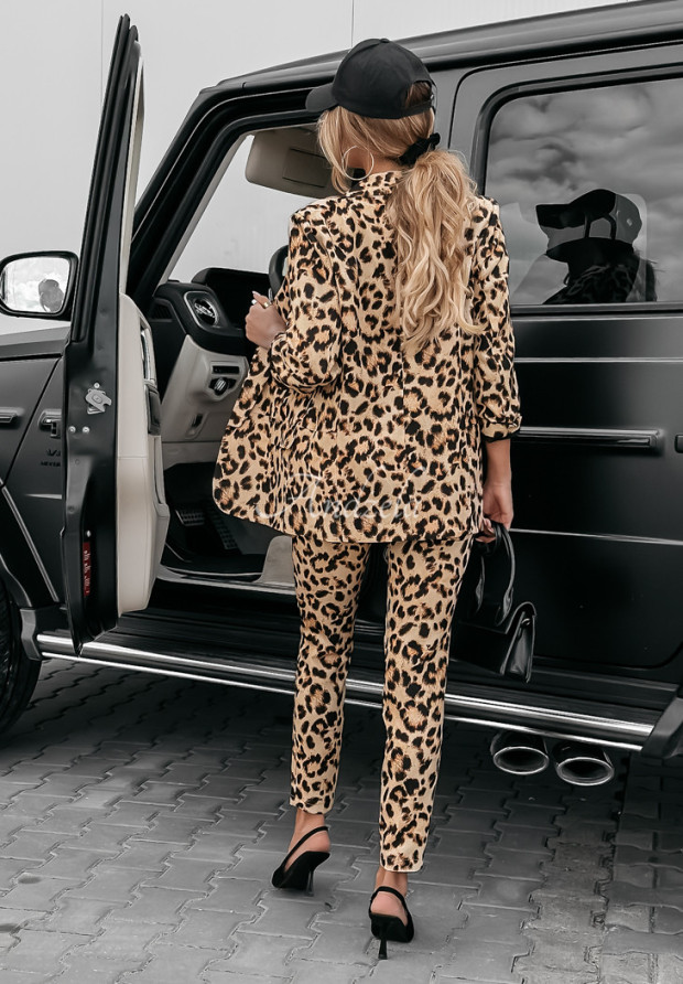Elegantné nohavice Premium leopardie