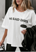 Tričko z nadrukiem Zero Bad Days Biela