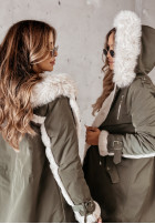 Bunda parka z futerkiem Keep It Cozy khaki