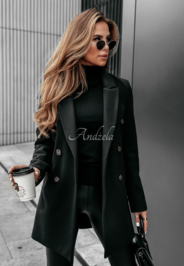 Dvojradový kabát Avalon čierne