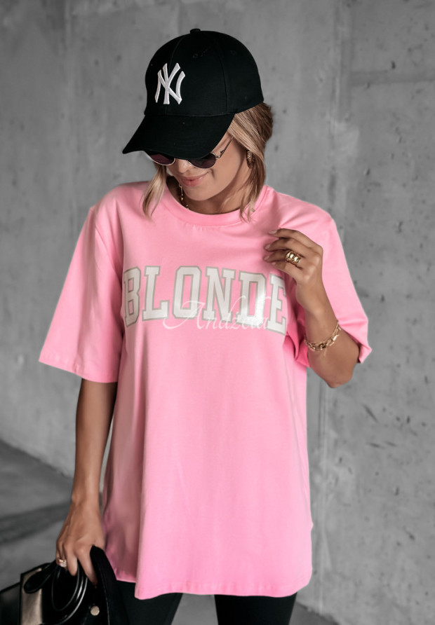 Tričko s potlačou Blonde ružový