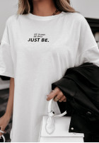 Tričko z nadrukiem Just Be Biela